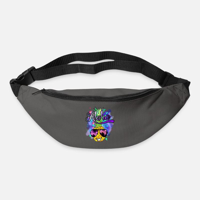 lustige Ananas cool und farbenfroh - Gürteltasche - Graphite