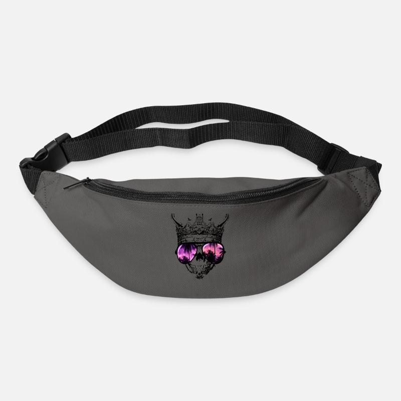 Hipster Totenkopf König - Gürteltasche - Graphite