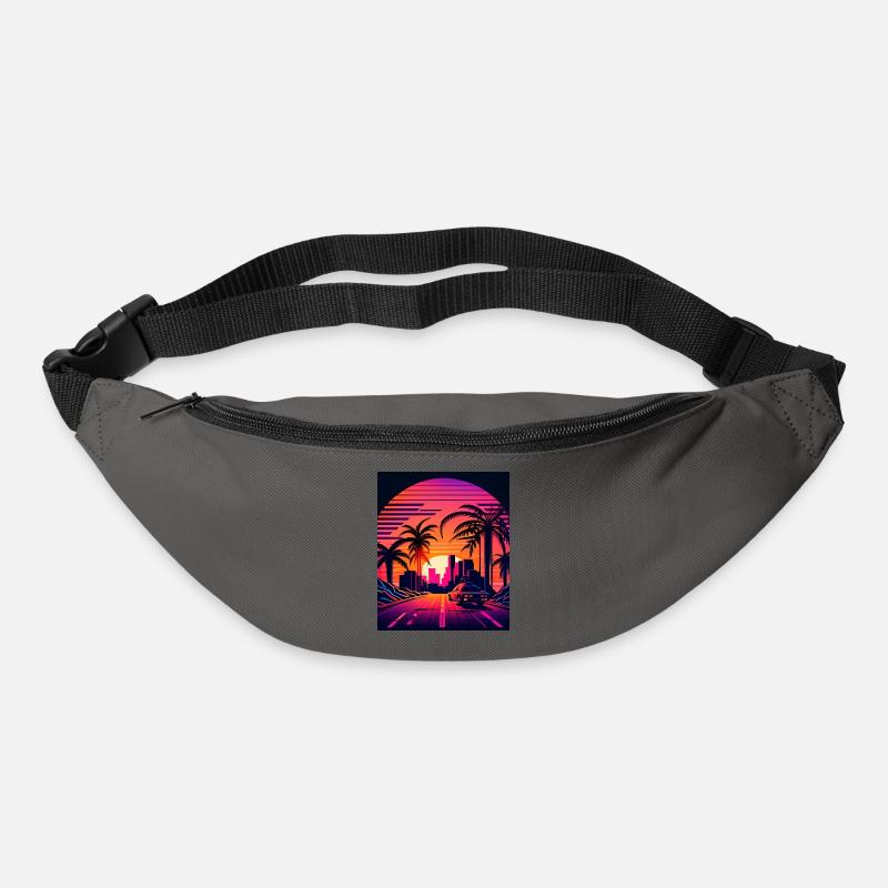 Retrowave Synthwave 80s Design - Gürteltasche - Graphite