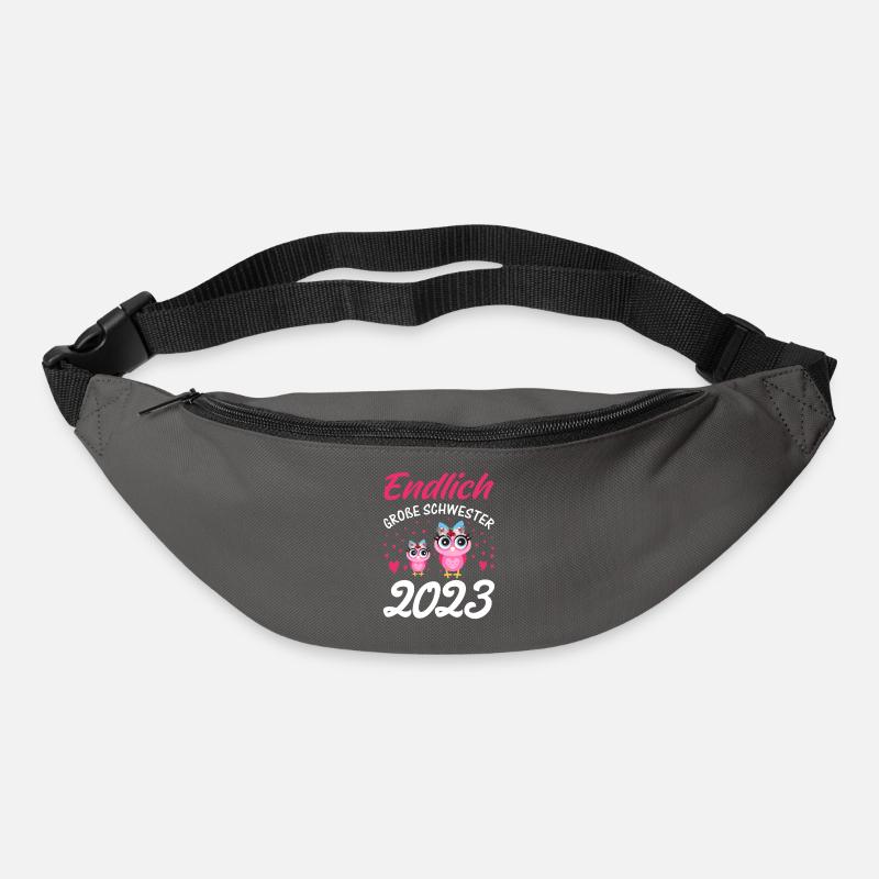 Endlich große Schwester 2023 - Gürteltasche - Graphite
