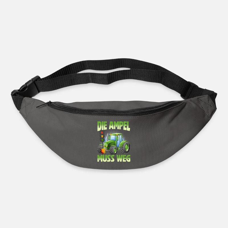 Die Ampel muss weg! Traktor rammt Ampel - Gürteltasche - Graphite