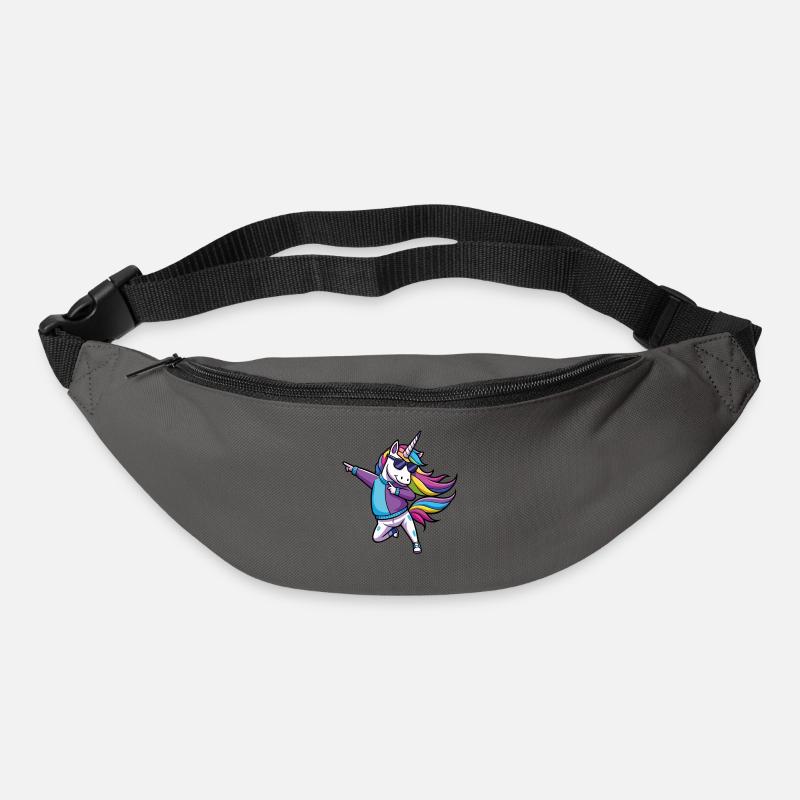 Rainbow Unicorn Dancer Illustration - Bum bag - graphite grey