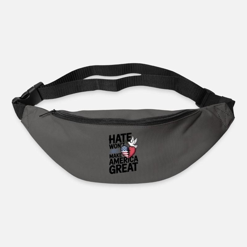 Hass wird Amerika nicht groß machen - Gürteltasche - Graphite