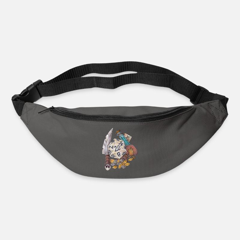 Rollenspiel Tabletop D20 Würfel Geschenk Dieb Raub - Gürteltasche - Graphite