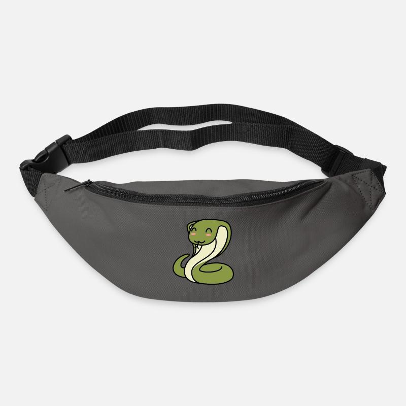 Schlange Kobra Comic Tier - Gürteltasche - Graphite