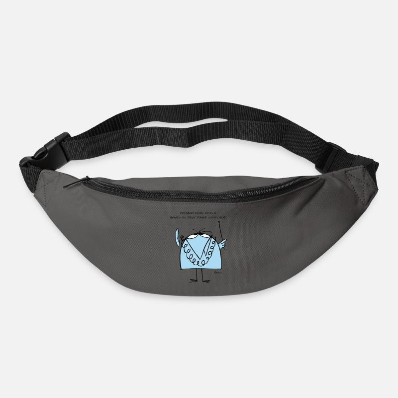 Le professeur Shadoko et sa devise - Sac banane - gris graphite