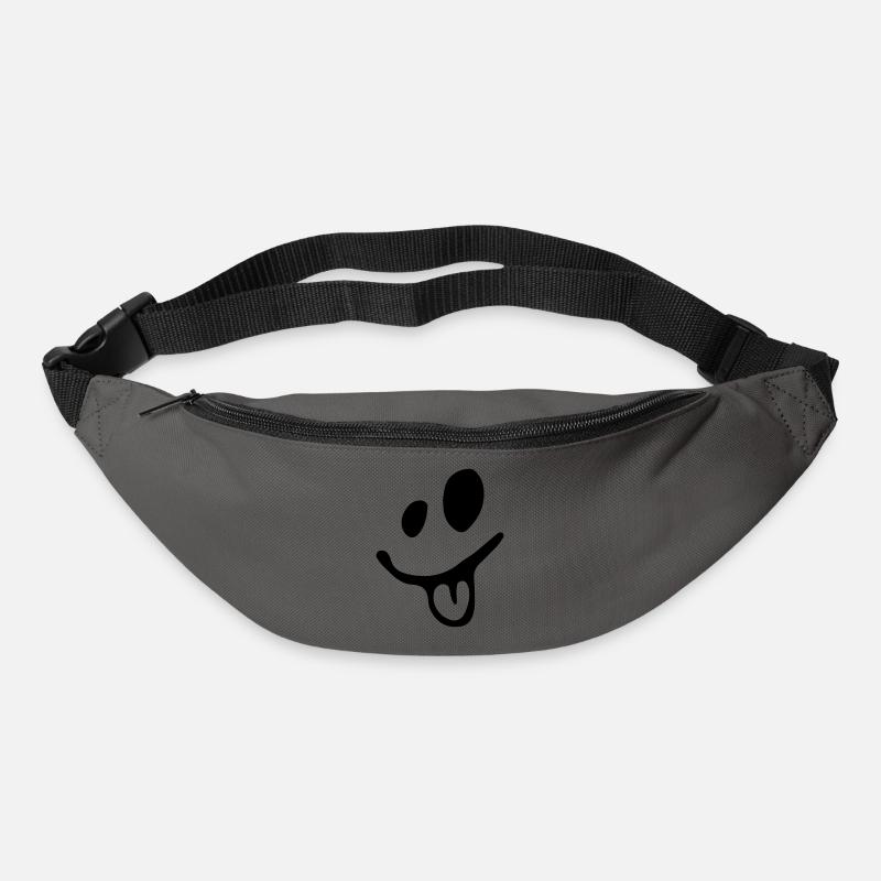 lachendes Gesicht zeigt dir die Zunge - Gürteltasche - Graphite