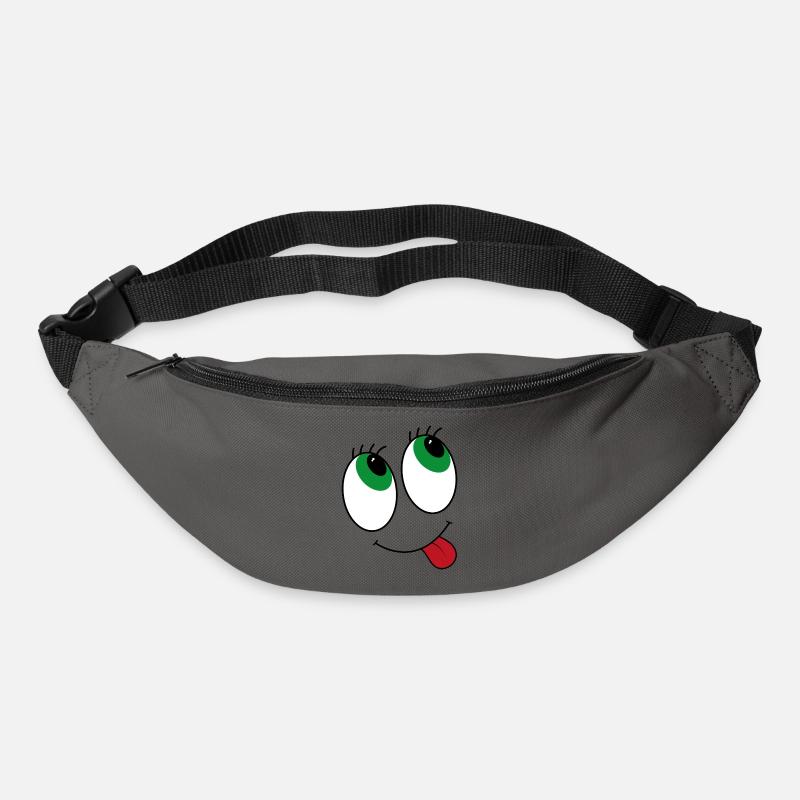 Comic-style eyes - Bum bag - graphite grey