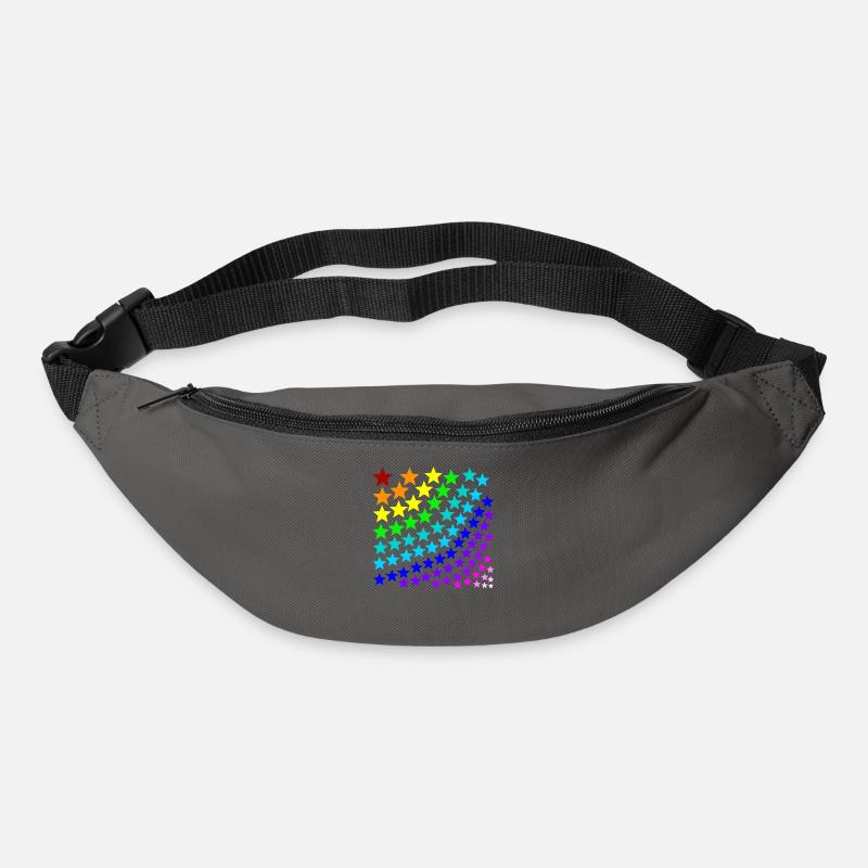 Regenbogen Sterne Geschenkidee bunt - Gürteltasche - Graphite