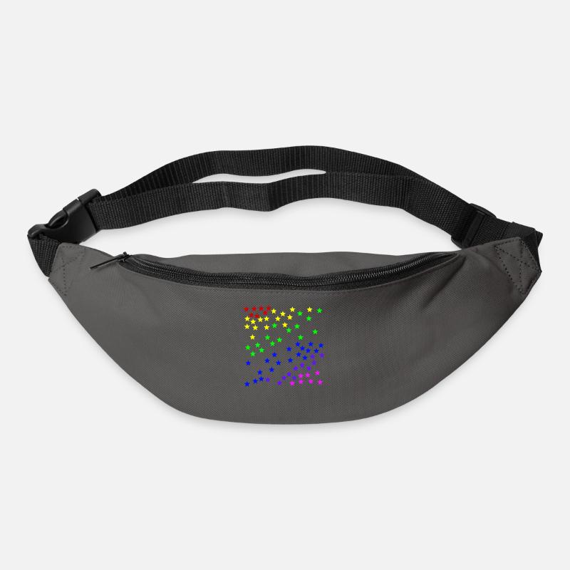 Regenbogen Sterne bunt Geschenkidee - Gürteltasche - Graphite