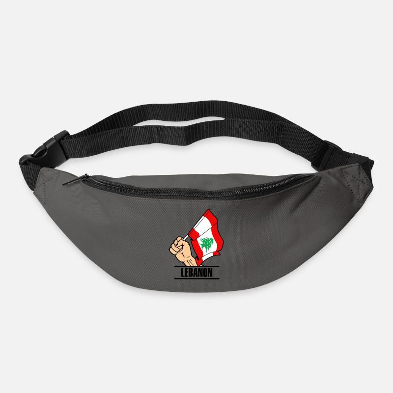Flagge Libanon faust text LIBANON - Gürteltasche - Graphite