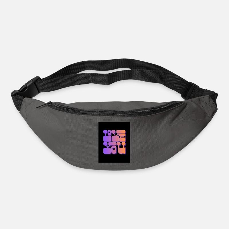 Liebe dich - Gürteltasche - Graphite