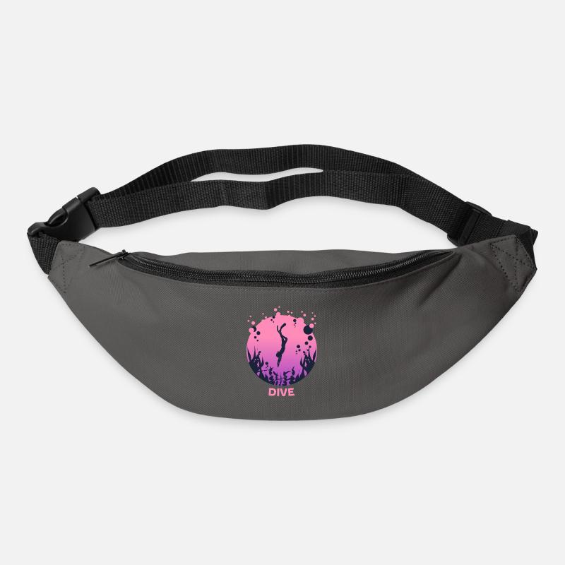 Plongée Plongée Plongée Plongée Motif Dames - Sac banane - gris graphite