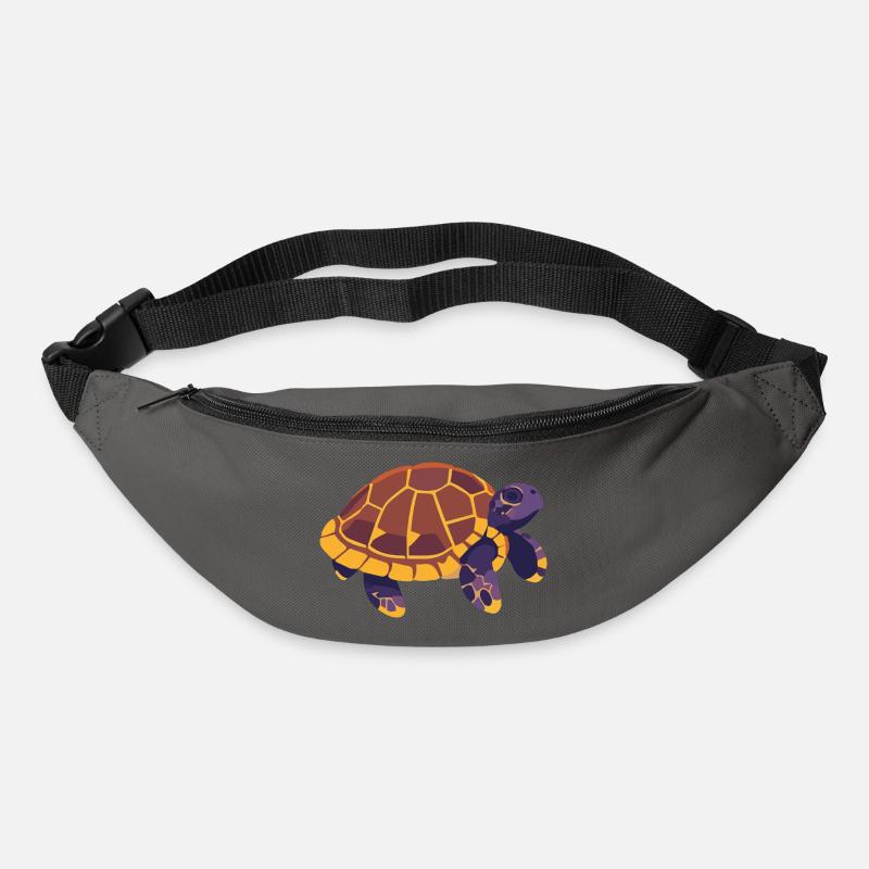 Purple Water Turtle - Bum bag - graphite grey