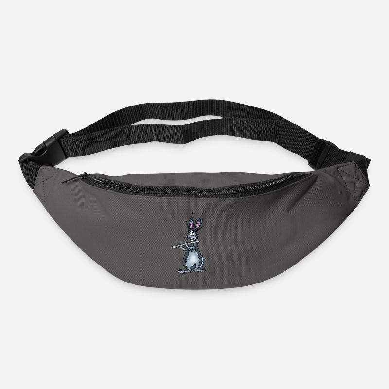 Hase Querflöte - Gürteltasche - Graphite