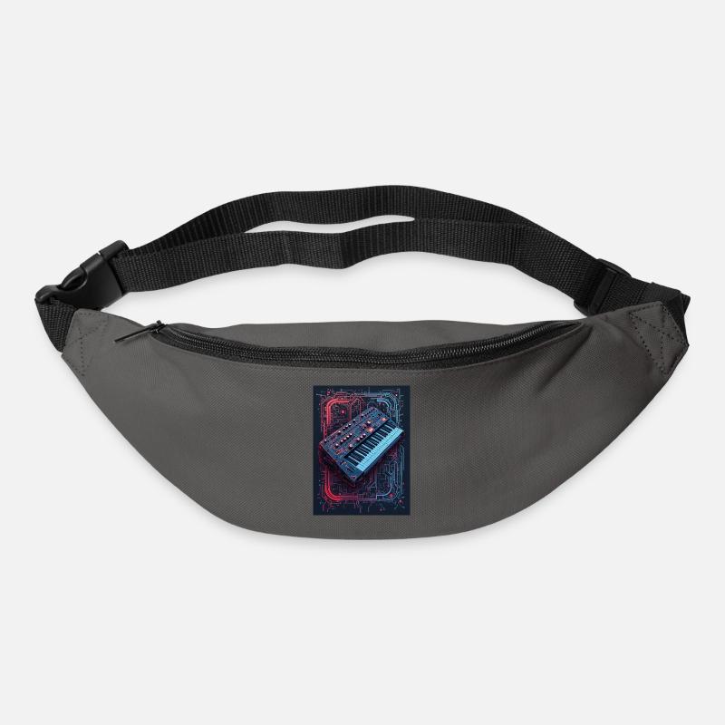 Futuristisches Synthesizer-Design - Gürteltasche - Graphite