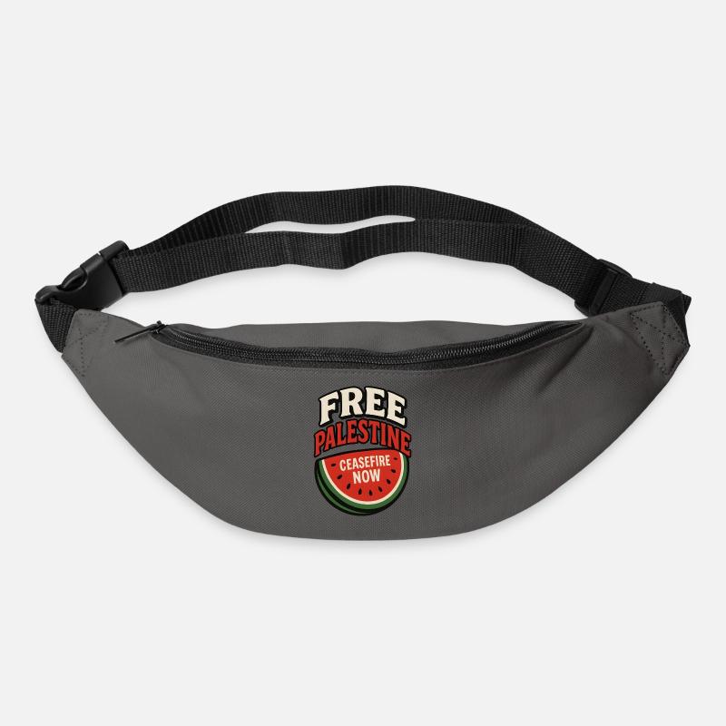Paix Palestine Cessez le Feu Pastèque - Sac banane - gris graphite