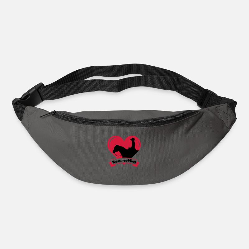 Westernriding Pferdemotiv - Gürteltasche - Graphite