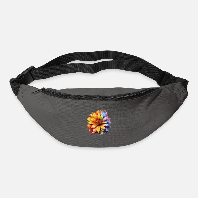 Rainbow Sunflower - Bum bag - graphite grey