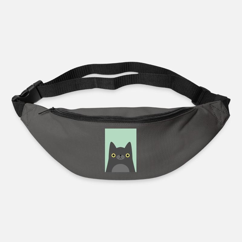 Black cat - Bum bag - graphite grey