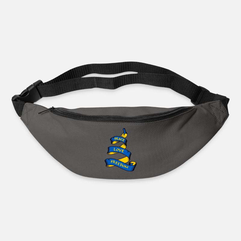 Curl-Banner mit Text Ukraine - Gürteltasche - Graphite