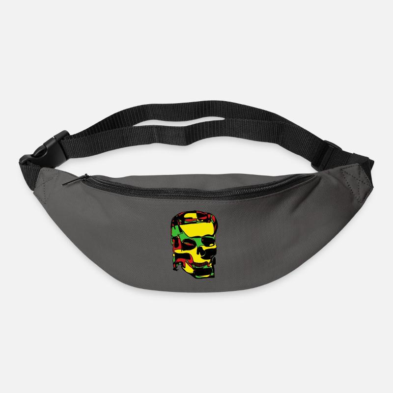 crâne - Sac banane - gris graphite