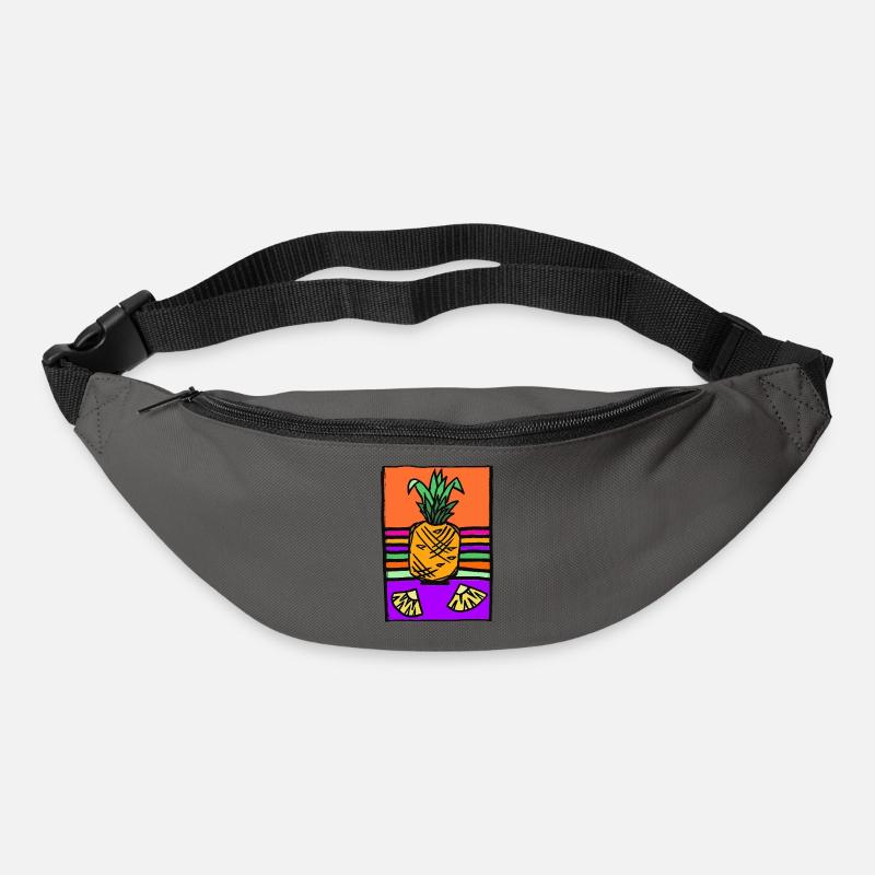 Pineapple Neon Illustration - Bum bag - graphite grey