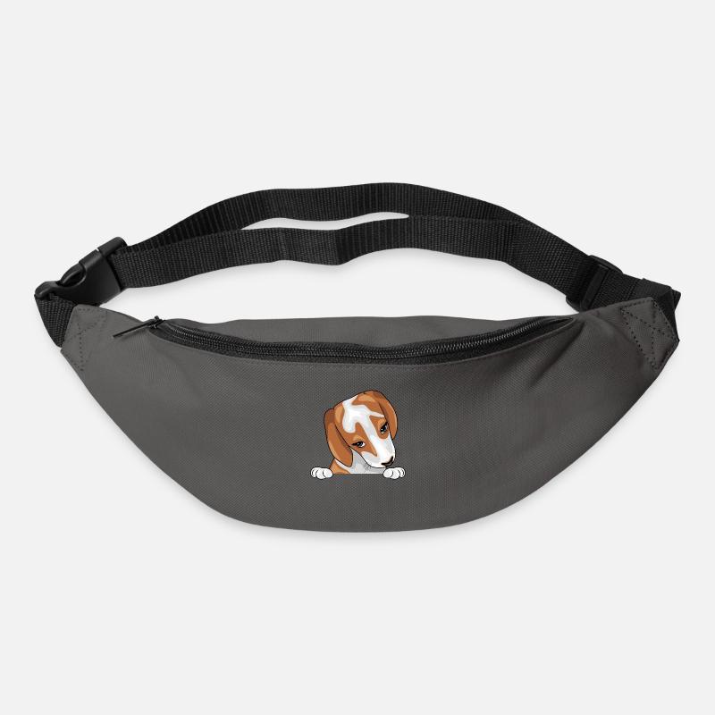 Spähen schüchterner Beagle-Welpe - Gürteltasche - Graphite