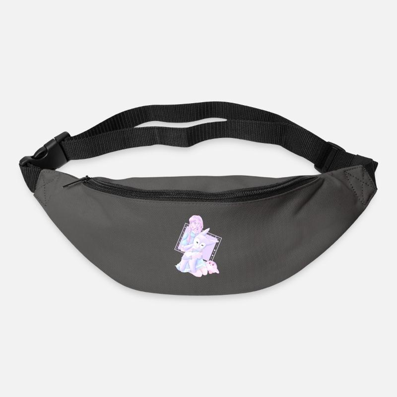 Mädchen mit Bär für Babys - Gürteltasche - Graphite