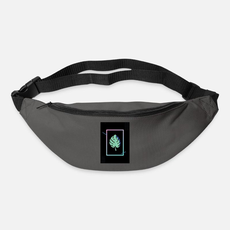 Monstera Neon Frame - Gürteltasche - Graphite