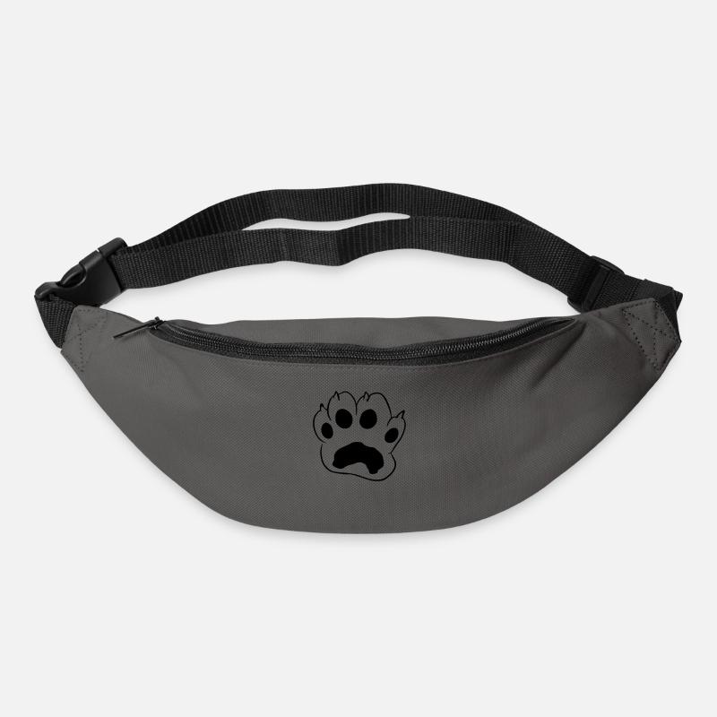 Katzenpfote Pfote Katze Vektor Geschenkidee - Gürteltasche - Graphite