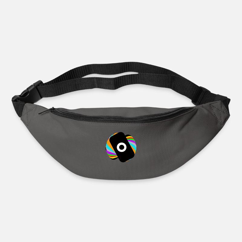Regenbogen-Kreisel - Gürteltasche - Graphite