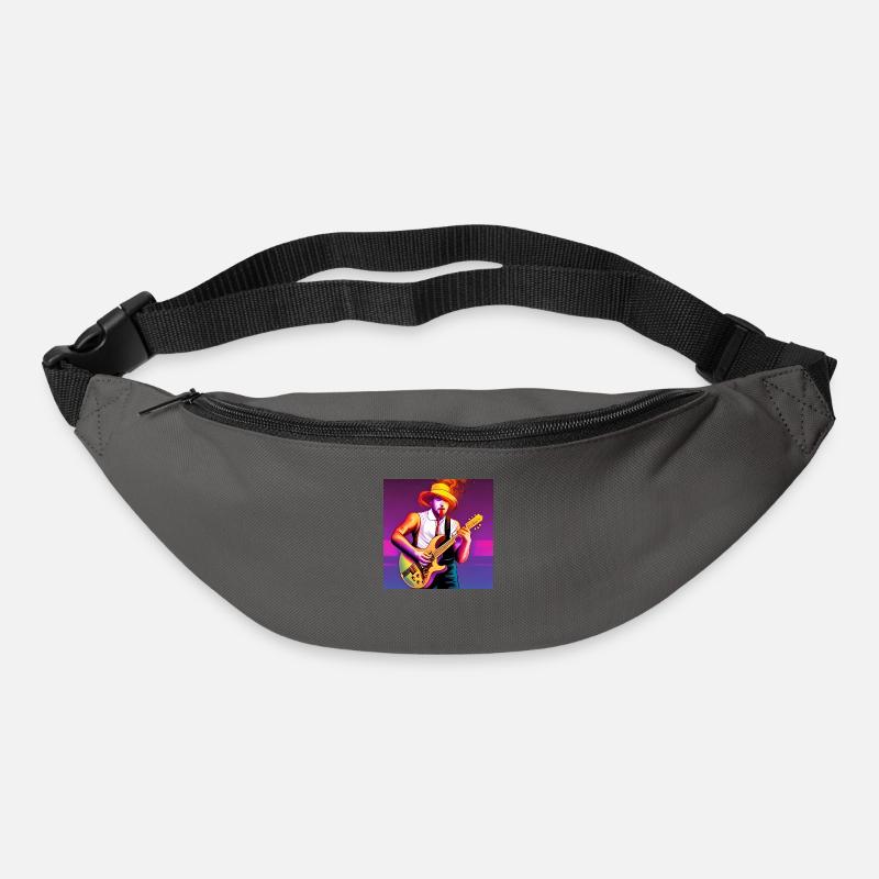 Guitariste en feu - Sac banane - gris graphite