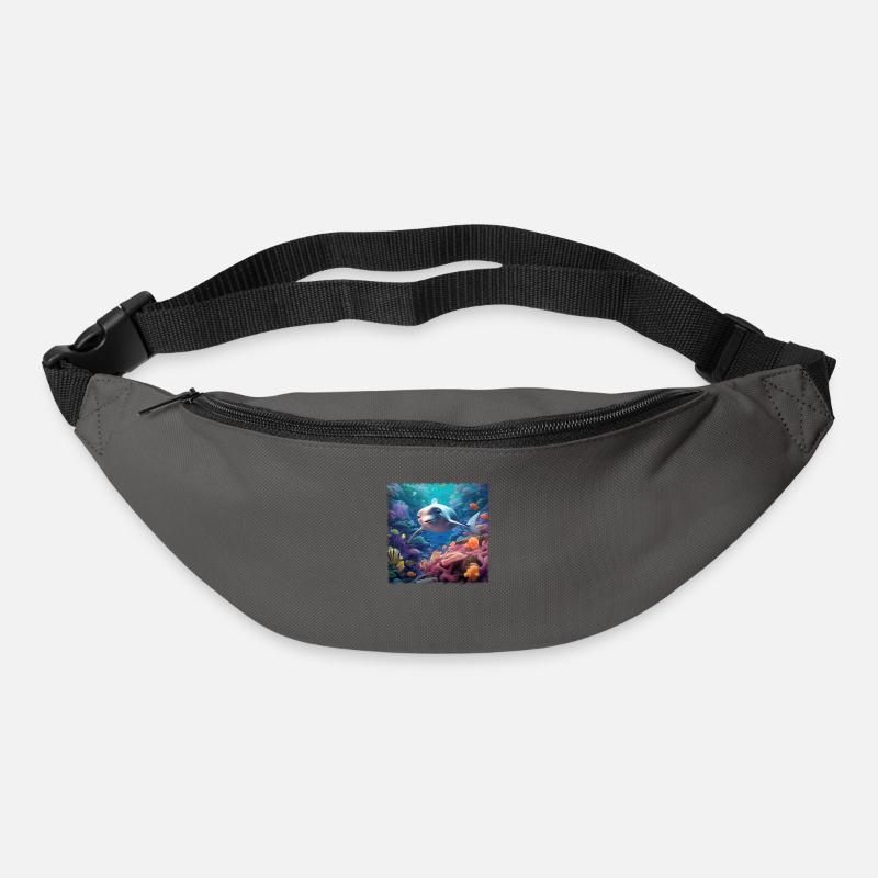 Dauphin heureux - Sac banane - gris graphite