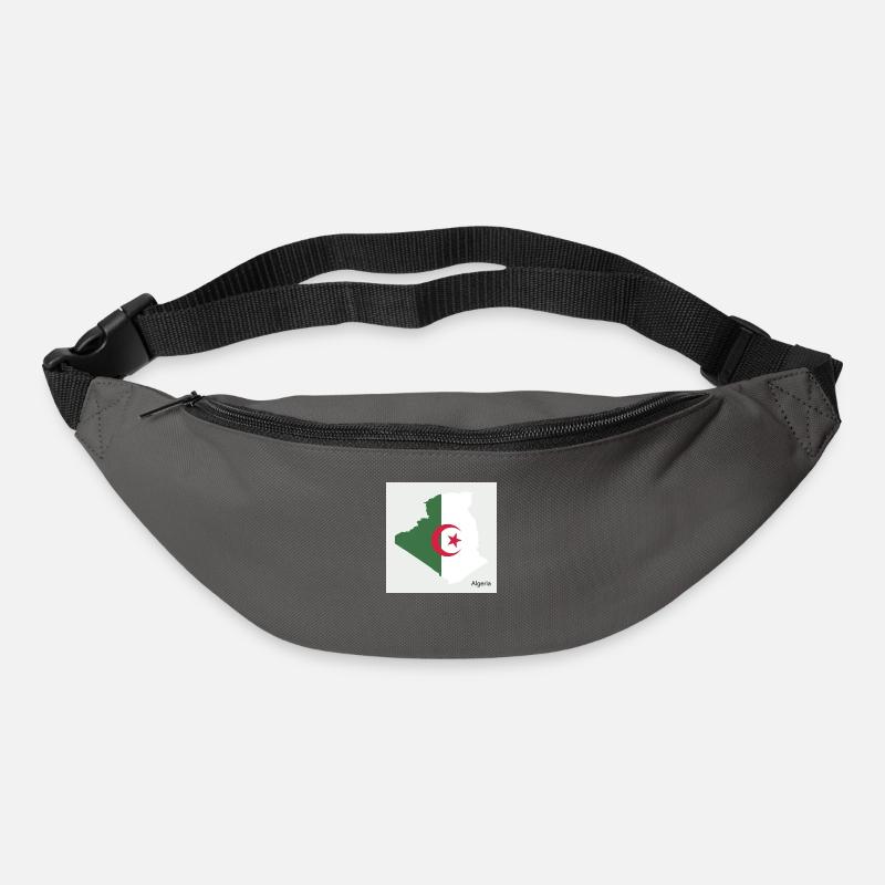 Algérie Drapeau, Carte - Sac banane - gris graphite