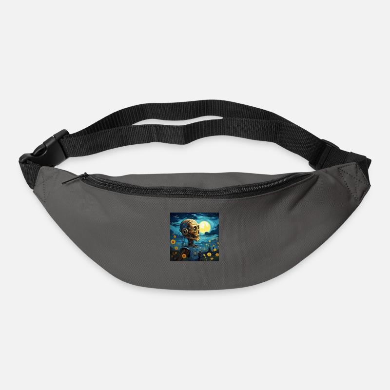 robot van gogh style - Gürteltasche - Graphite