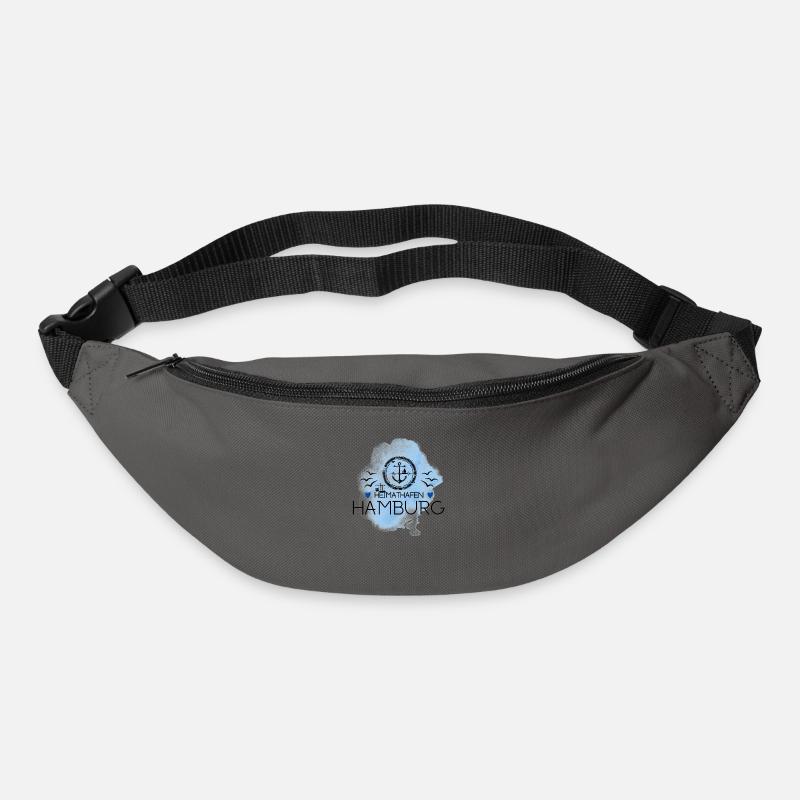 Hamburg Heimathafen- Ankermotiv - Gürteltasche - Graphite