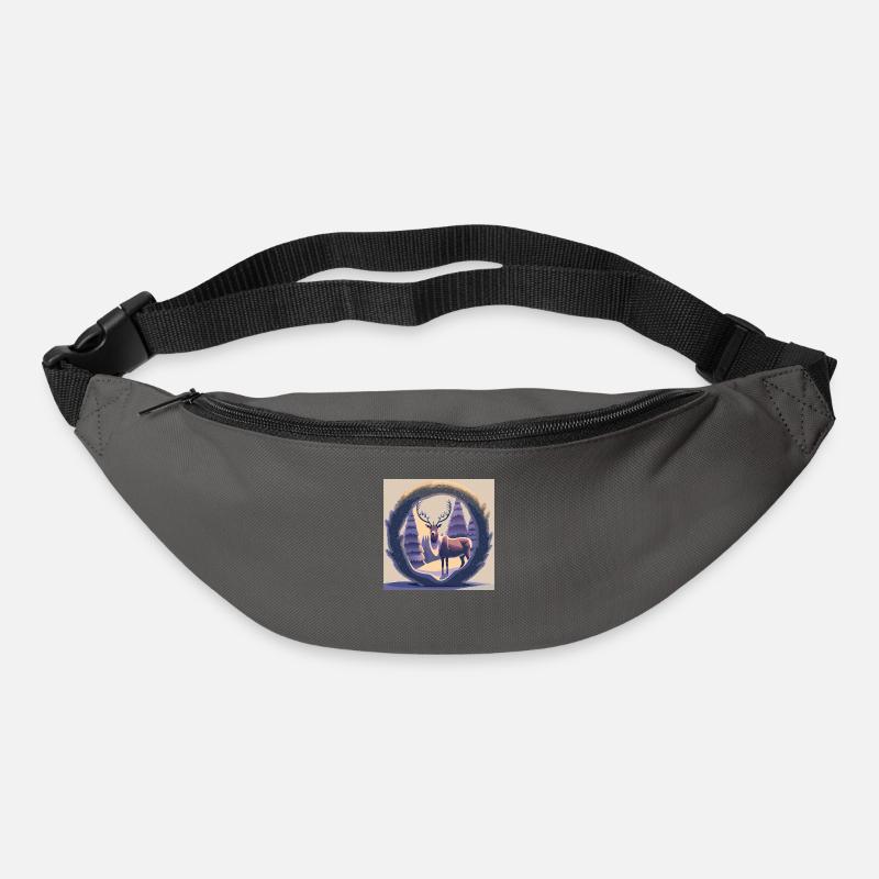 Reindeer Wreath - Bum bag - graphite grey