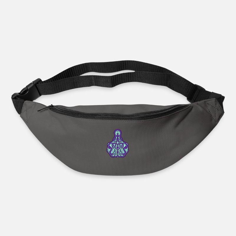 Art Nouveau inspired symmetrical abstract pattern - Bum bag - graphite grey