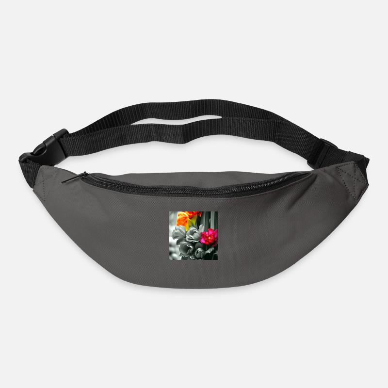 Blumen - Gürteltasche - Graphite
