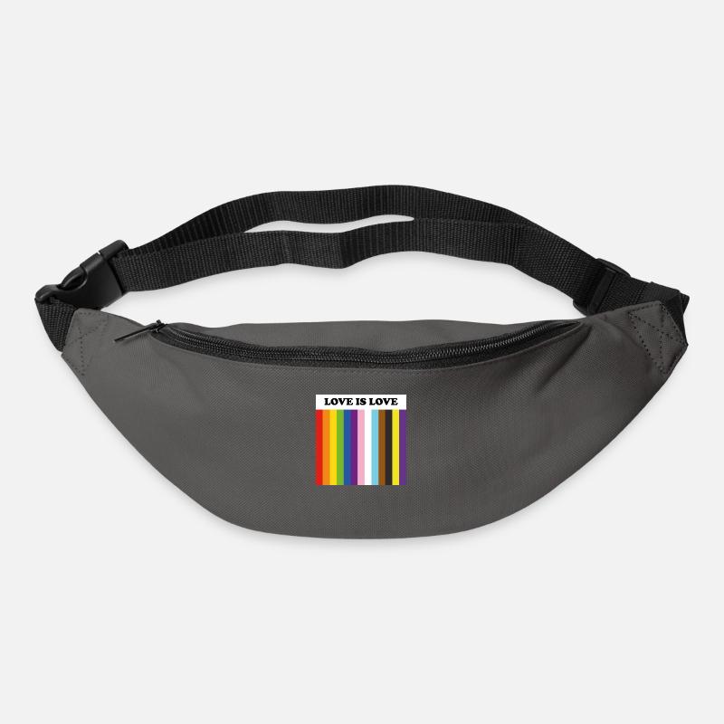 Fierté inclusive : l’amour, c’est l’amour - Sac banane - gris graphite