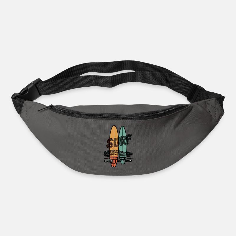 Retro Surfboards - Gürteltasche - Graphite
