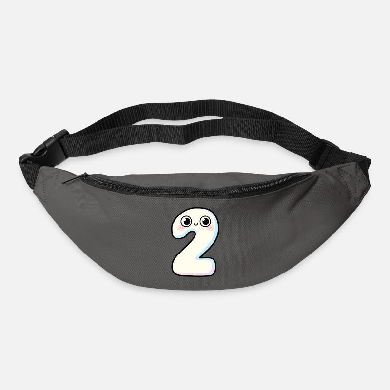 Nummer 2 Kawaii Pastel lächelt - Gürteltasche - Graphite