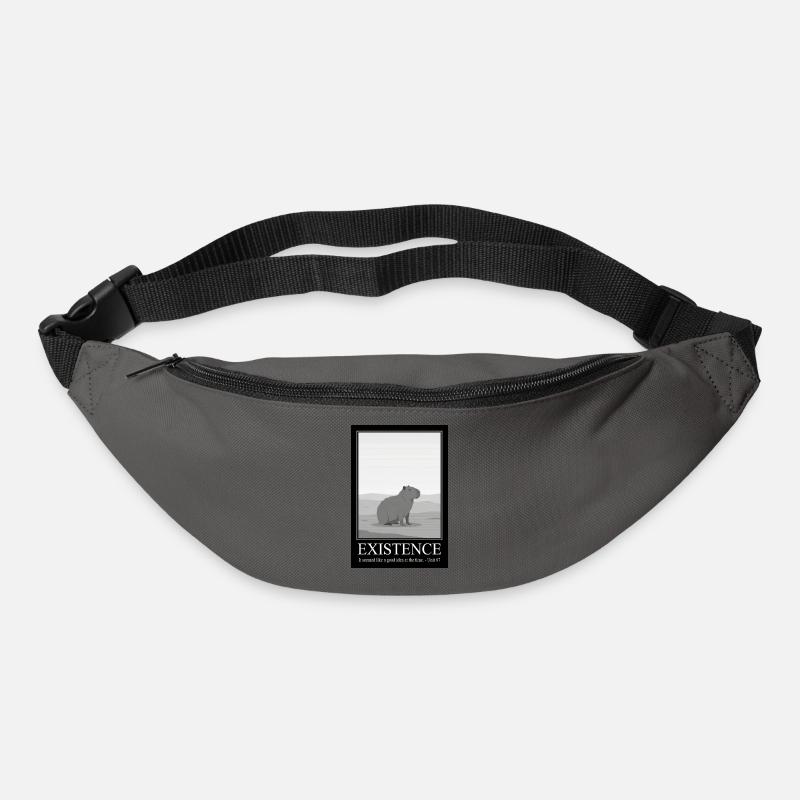 Funny Existence Quote - Capybara Sarcasm - Bum bag - graphite grey