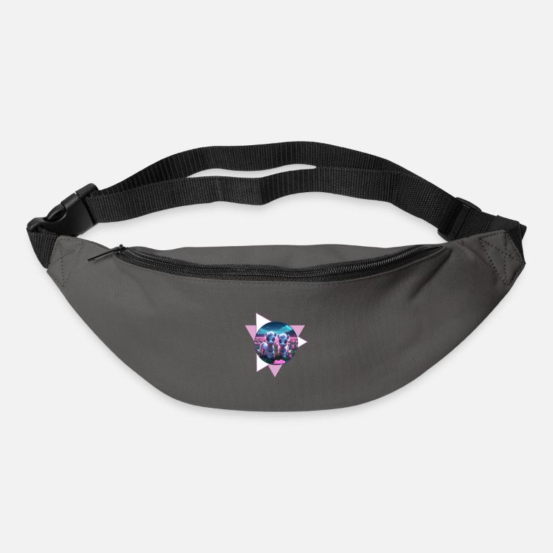 Zwei süße Ponys - Gürteltasche - Graphite