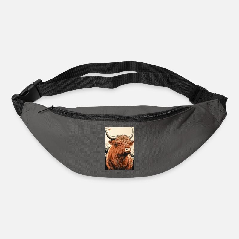 Highland cattle ukiyo - Bum bag - graphite grey