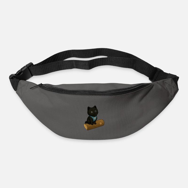 Cute dog with tree trunk - Bum bag - graphite grey