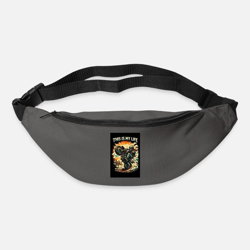 Motorcycle in action - Bum bag - graphite grey