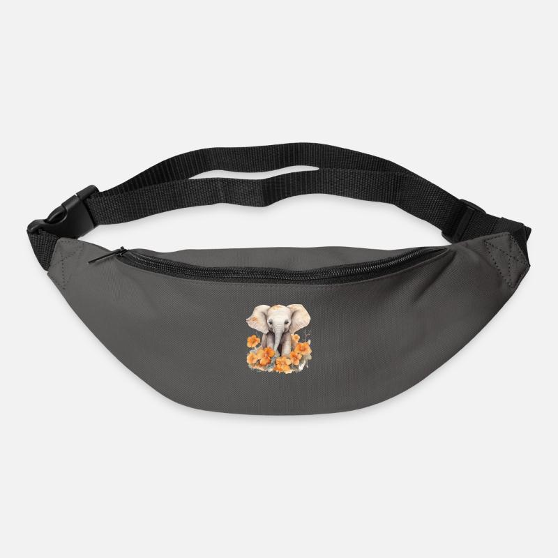 Fleur de gentil géant - Sac banane - gris graphite