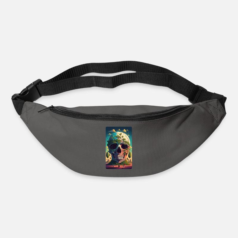 Crâne géant - Sac banane - gris graphite